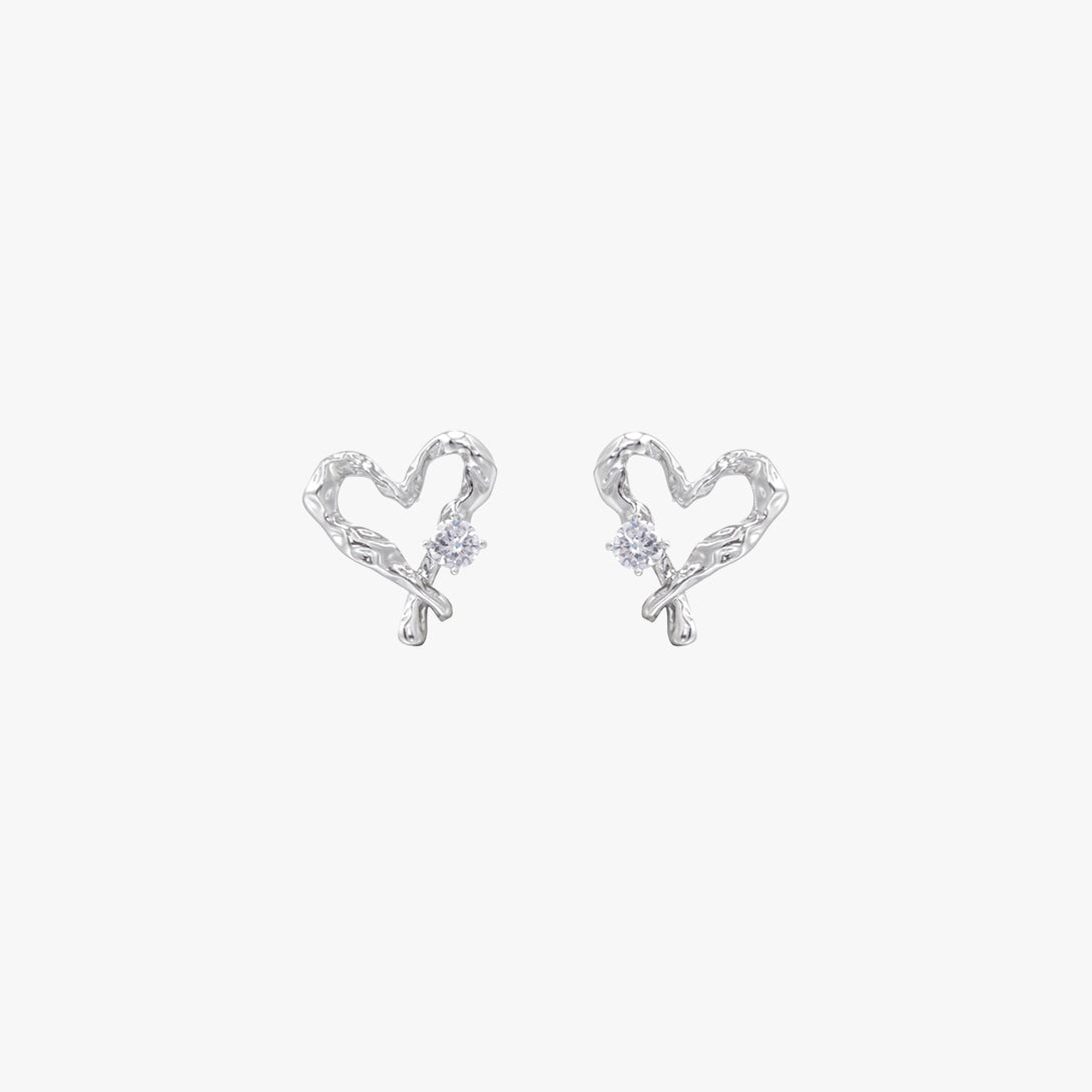 Heart Twist S925 Earrings