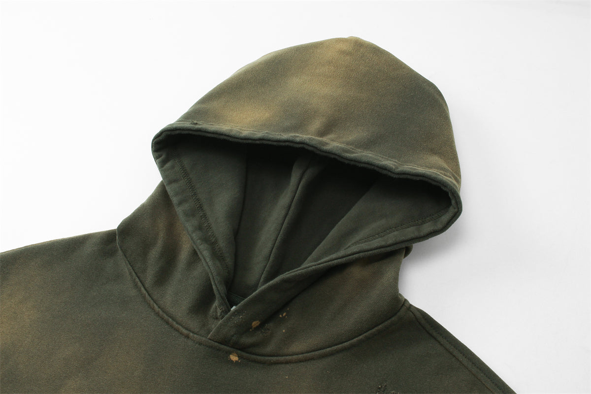 Distressed Box Hoodie