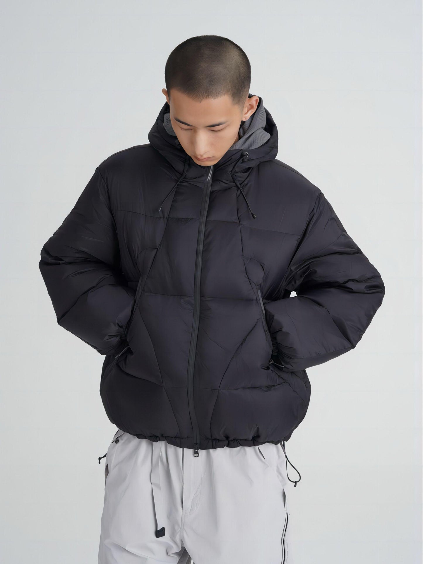 Lässige Winter-Pufferjacke