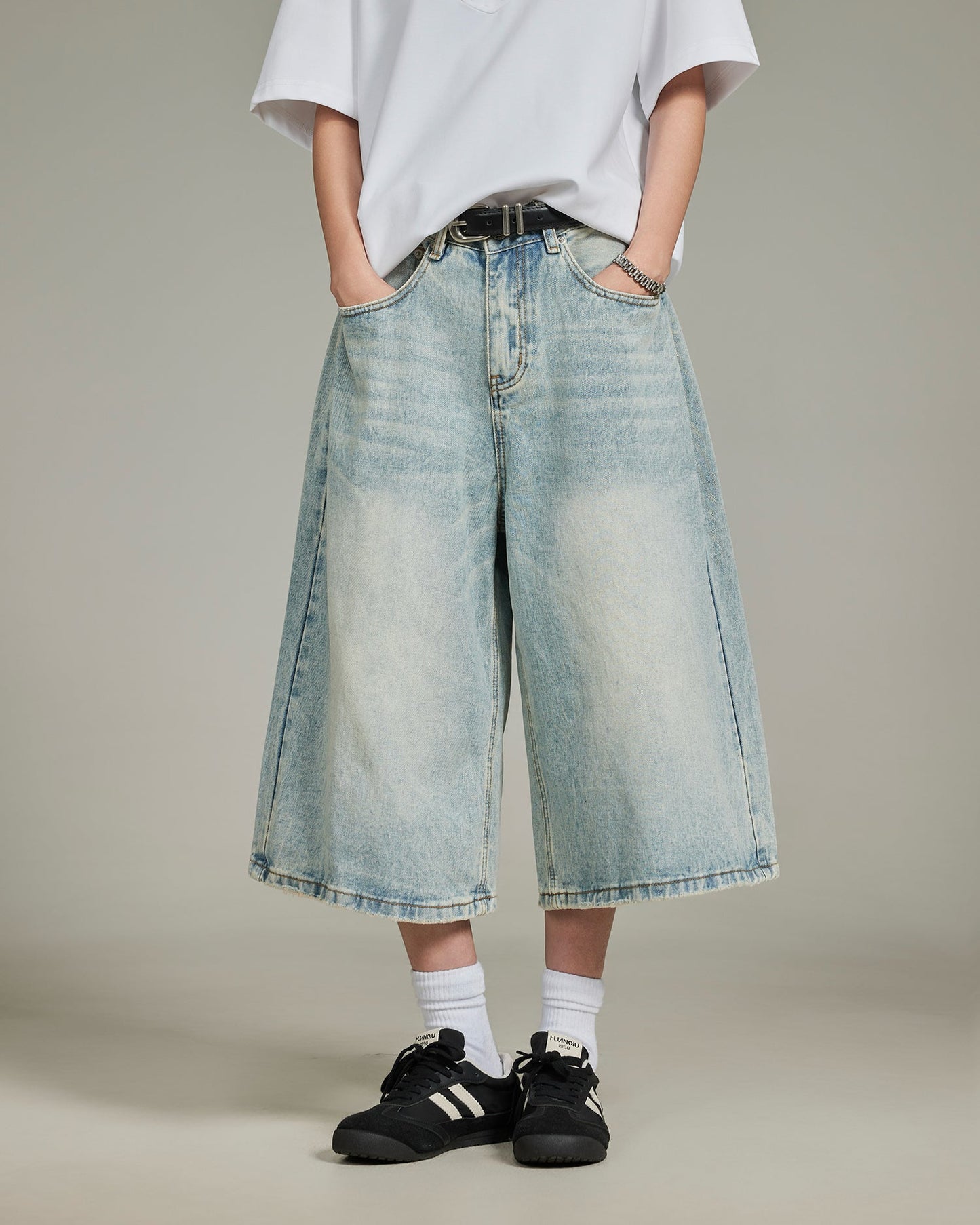 Vintage Wash Denim Shorts