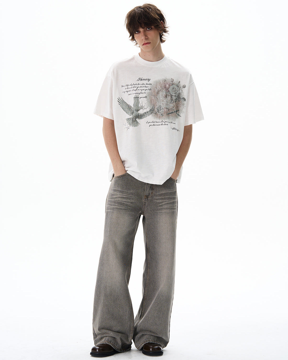 Washed Staight Pants