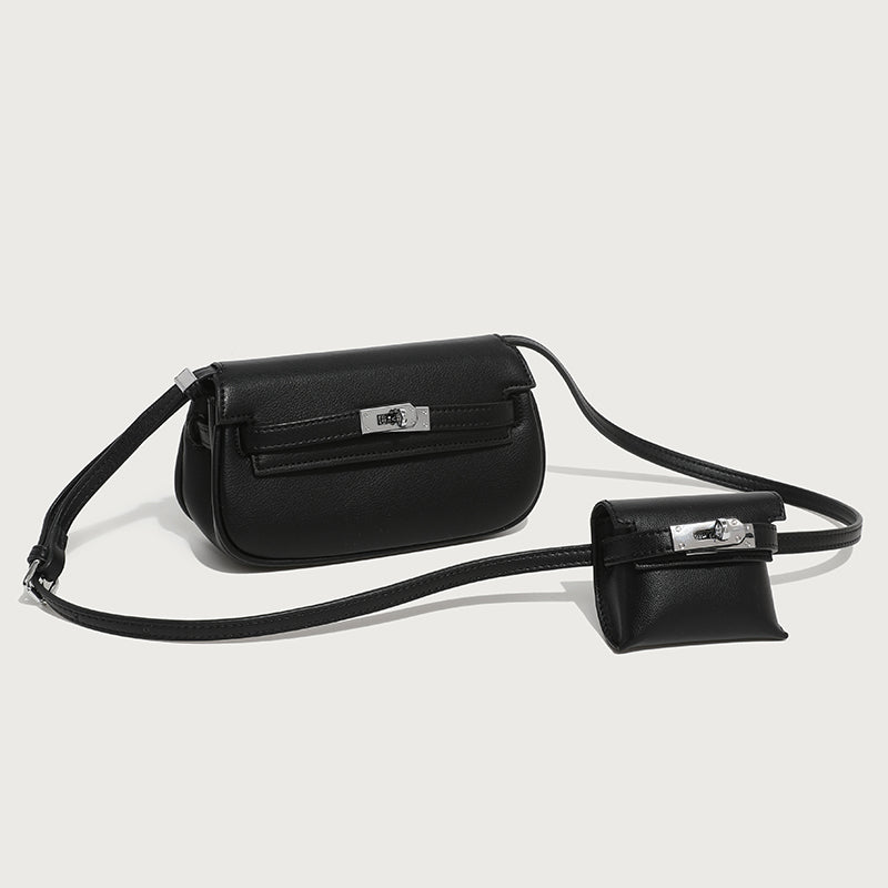 Lock Saddle Crossbody Bag