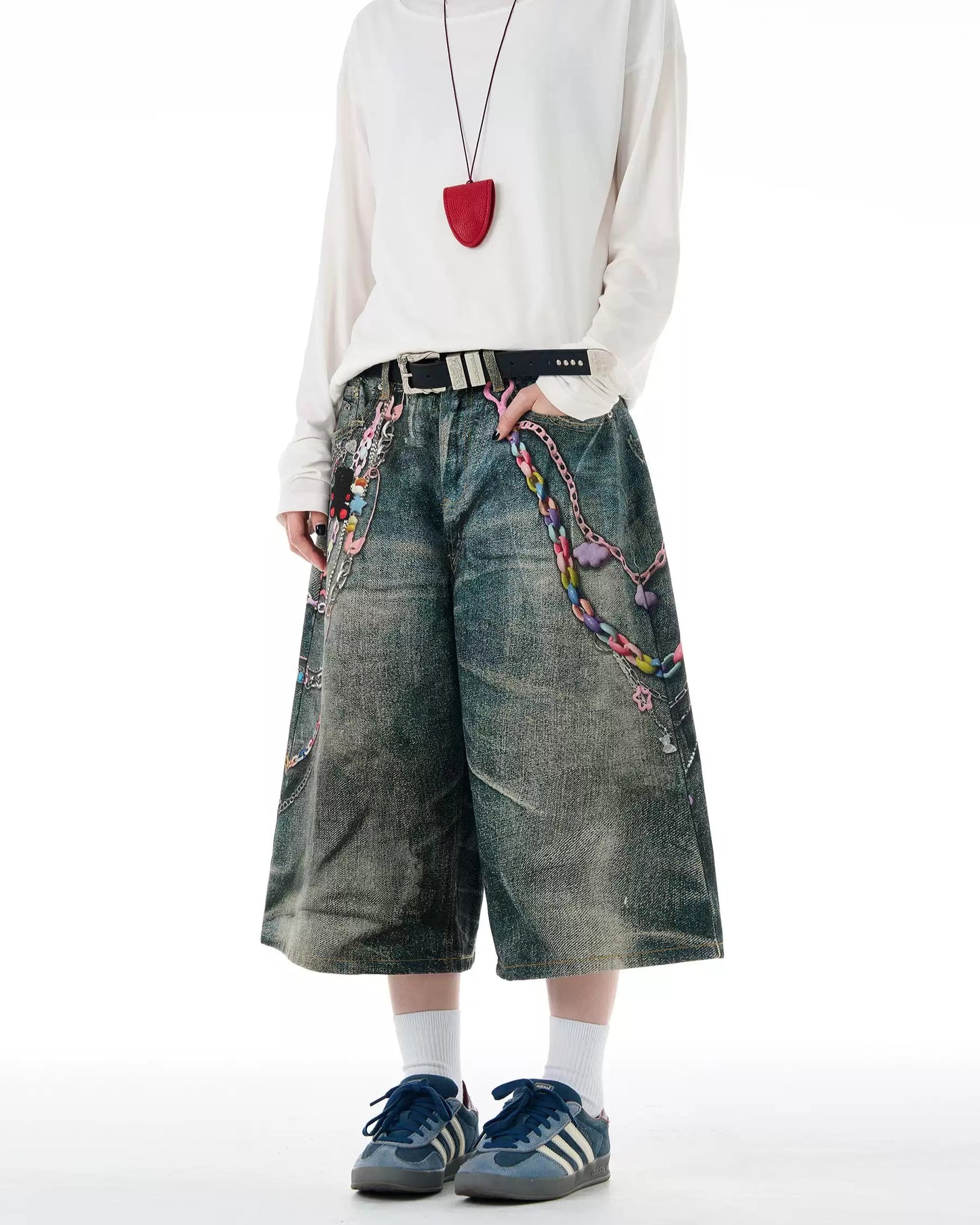 Chain Print 3D Shorts