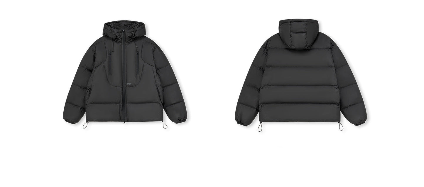 Schwarze isolierte Winterjacke