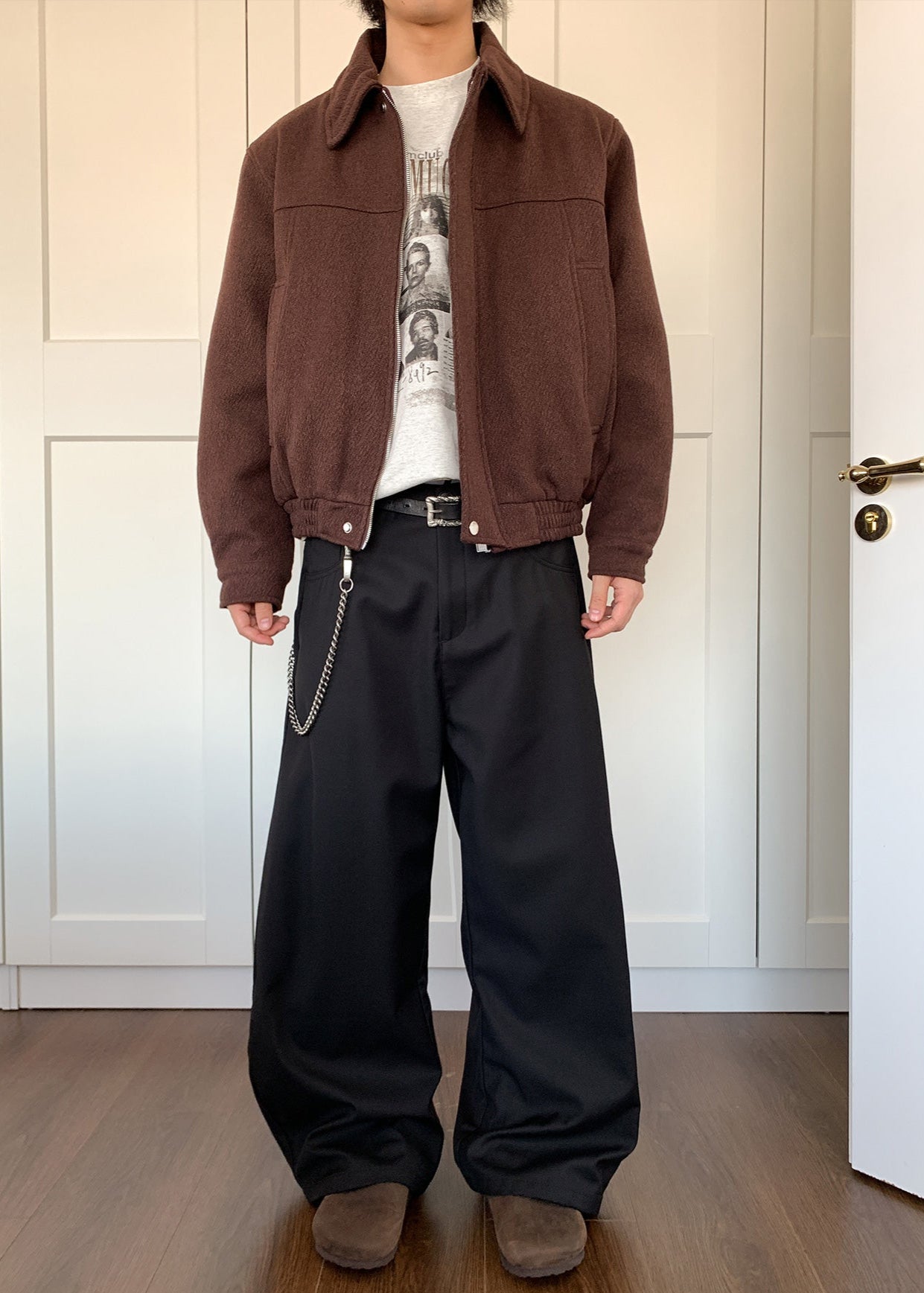 Wide-Leg Workwear Pants