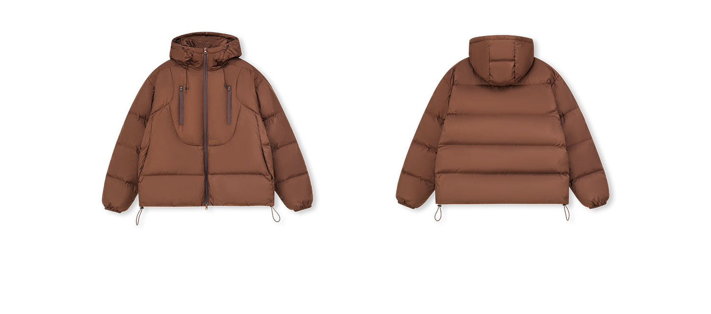 Schwarze isolierte Winterjacke