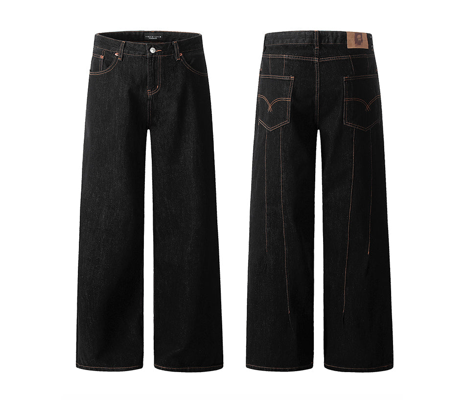 Straight Cut Denim Pants