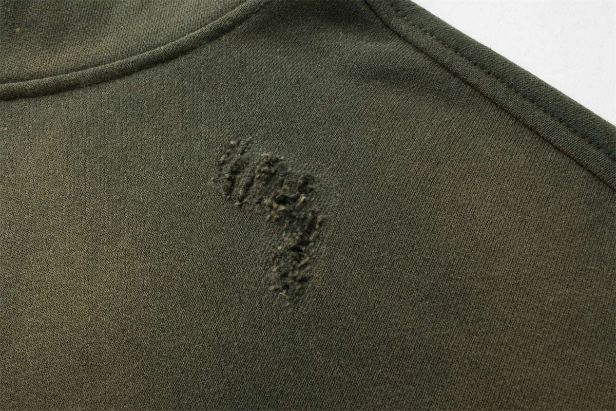 Distressed Box Hoodie