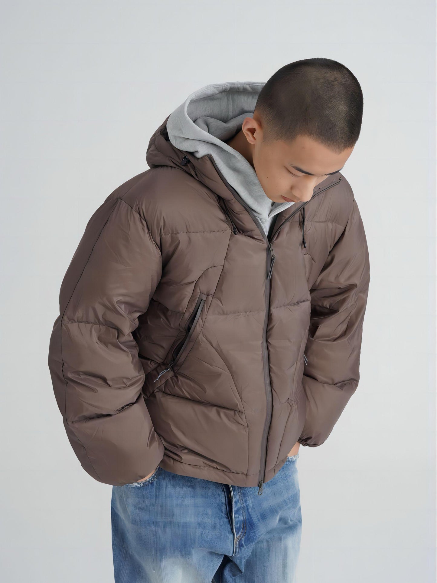 Lässige Winter-Pufferjacke