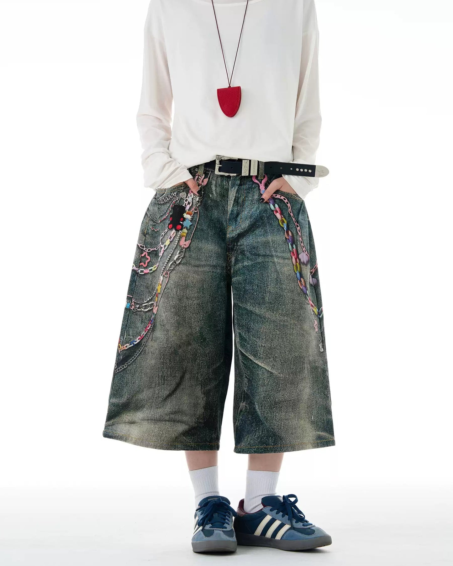 Chain Print 3D Shorts