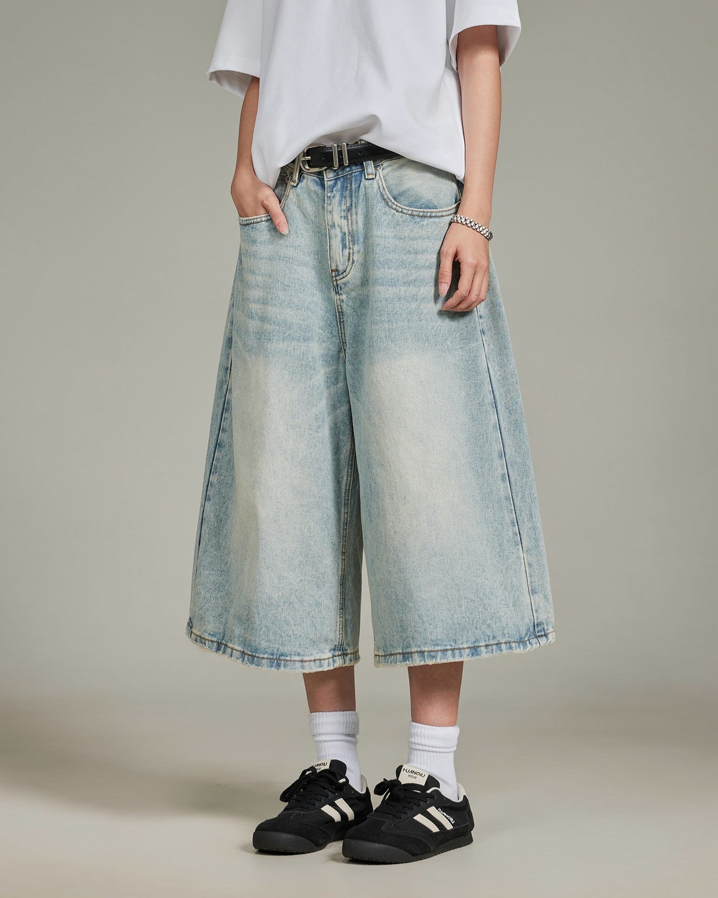 Vintage Wash Denim Shorts