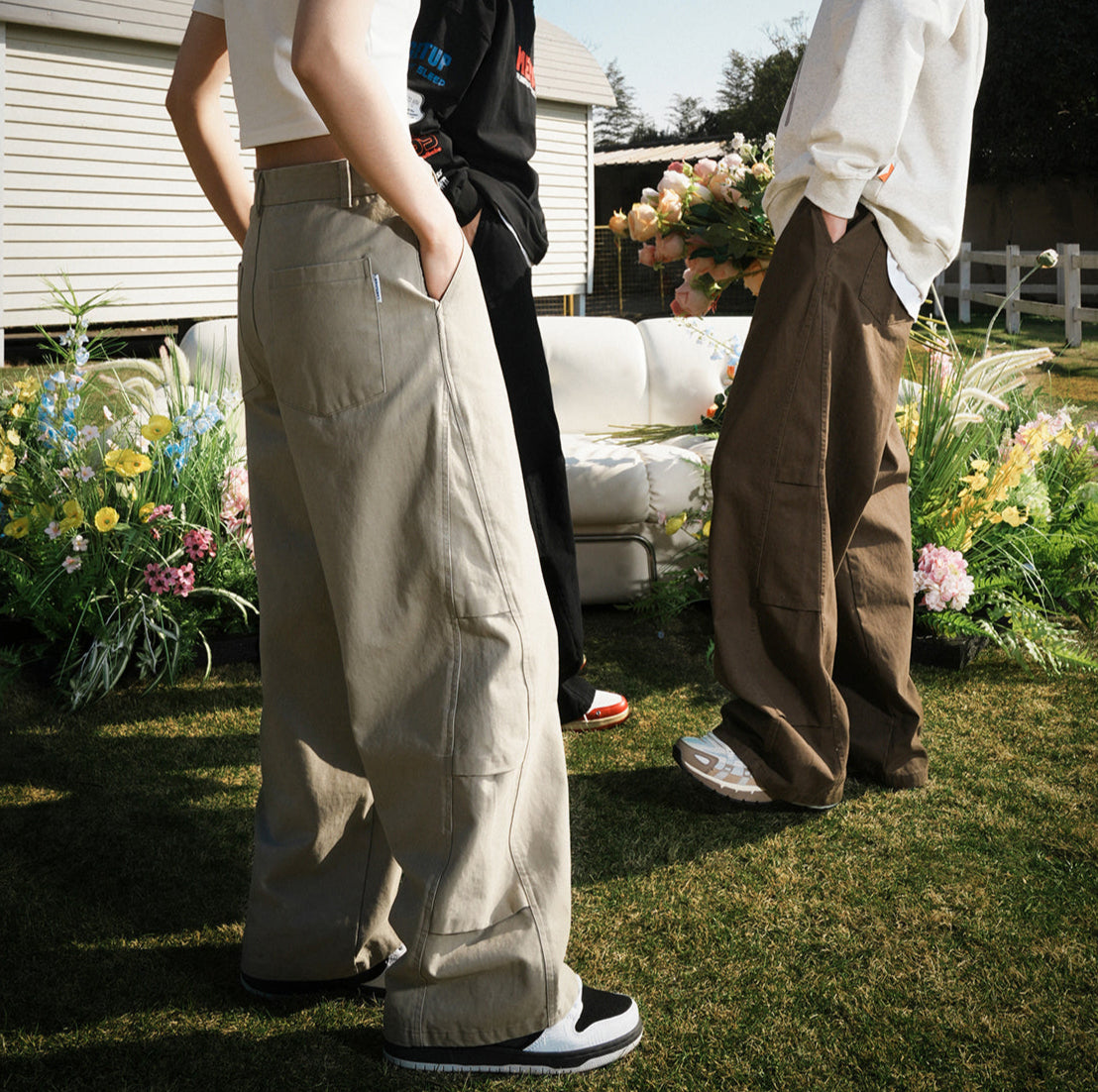 Canvas Straight Pants