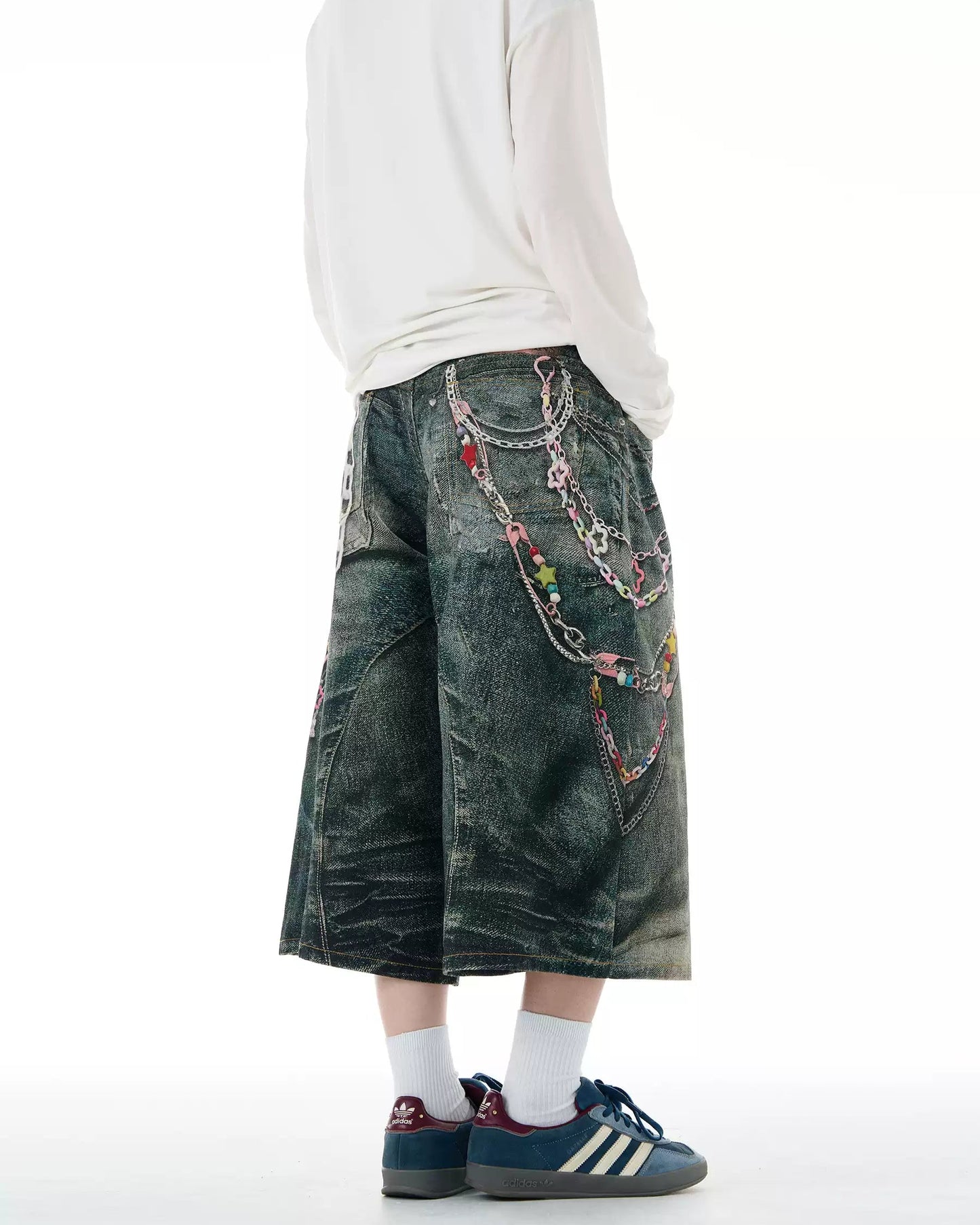 Chain Print 3D Shorts