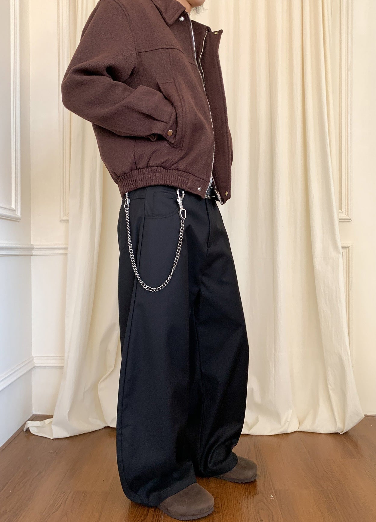 Wide-Leg Workwear Pants
