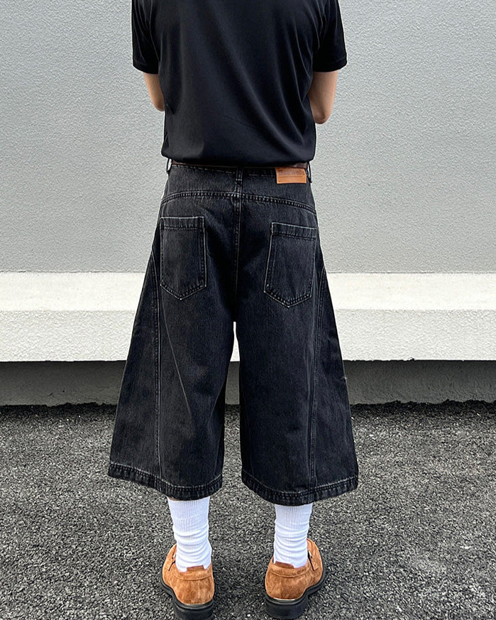 Black Denim Shorts