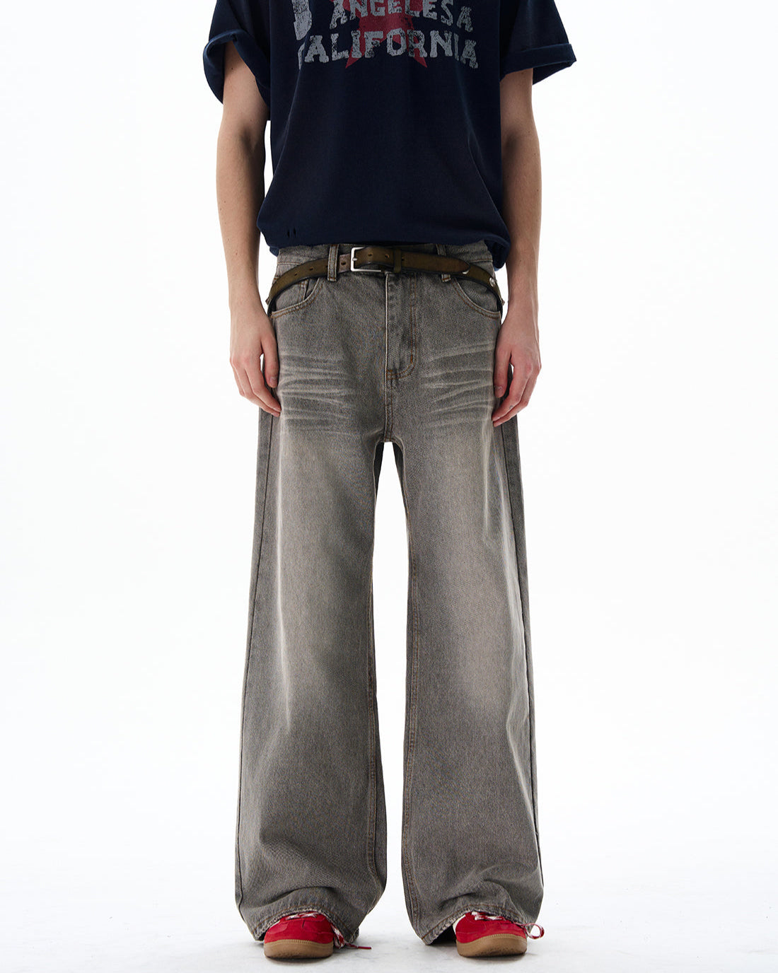 Washed Staight Pants