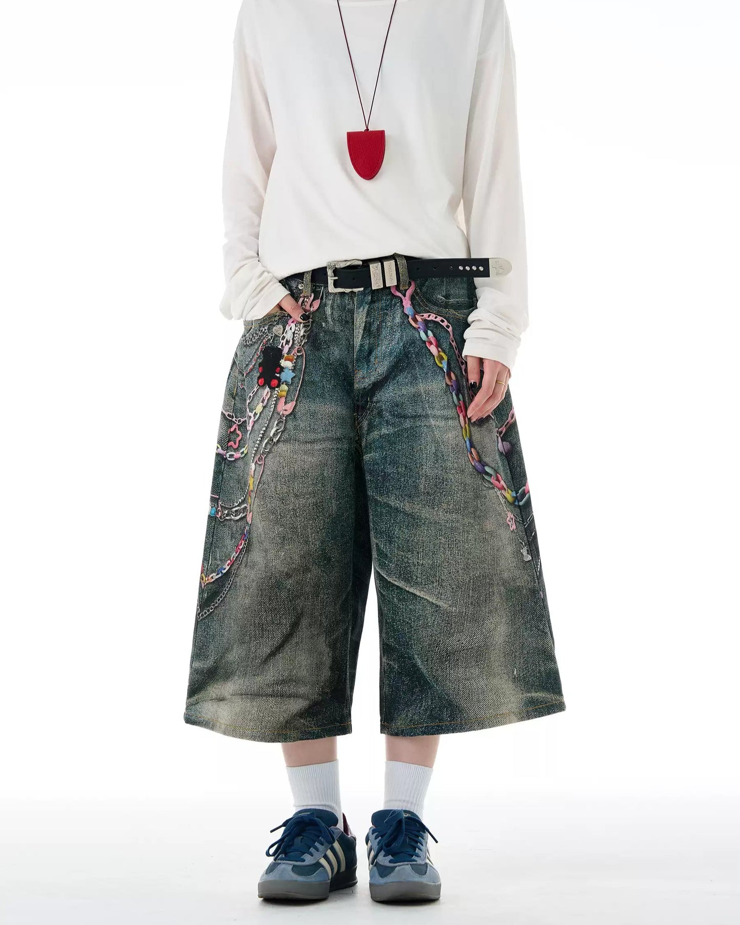 Chain Print 3D Shorts