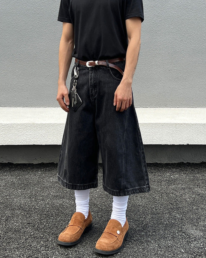 Black Denim Shorts