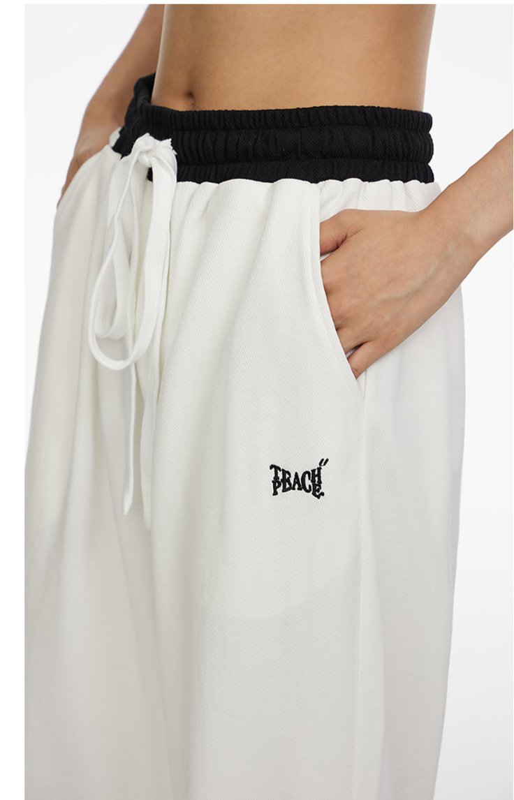 Drawstring Wide-Leg Pants