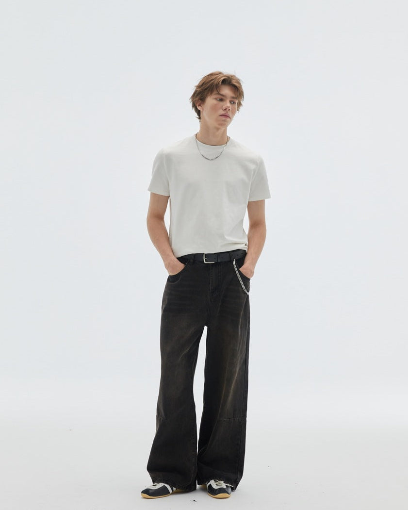 Black Faded Pants