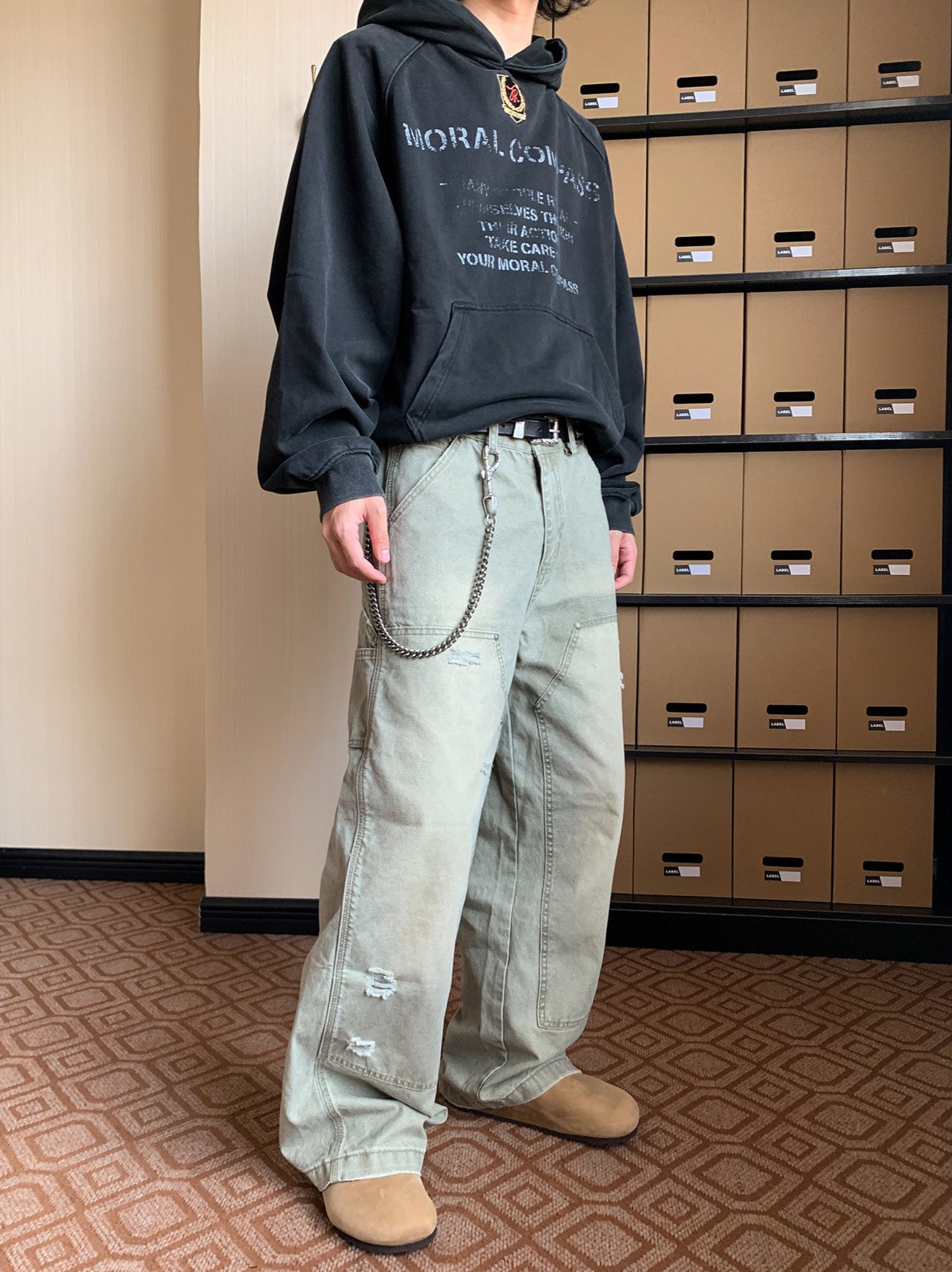 Double Knee Distressed Pants