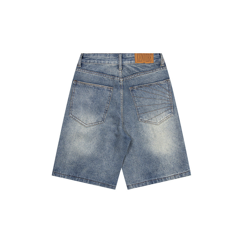 Sunburst Denim Shorts