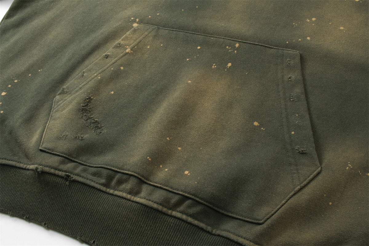 Distressed Box Hoodie