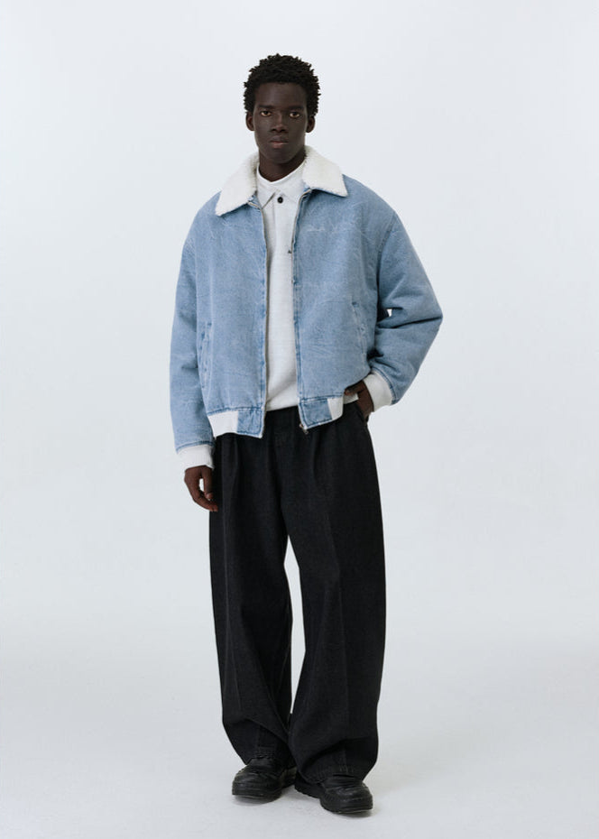 Fleece-Lined Denim Jacket