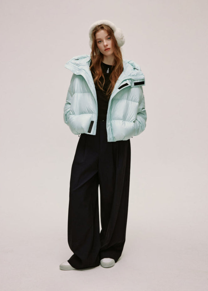 Cropped Retro Puffer Jacket