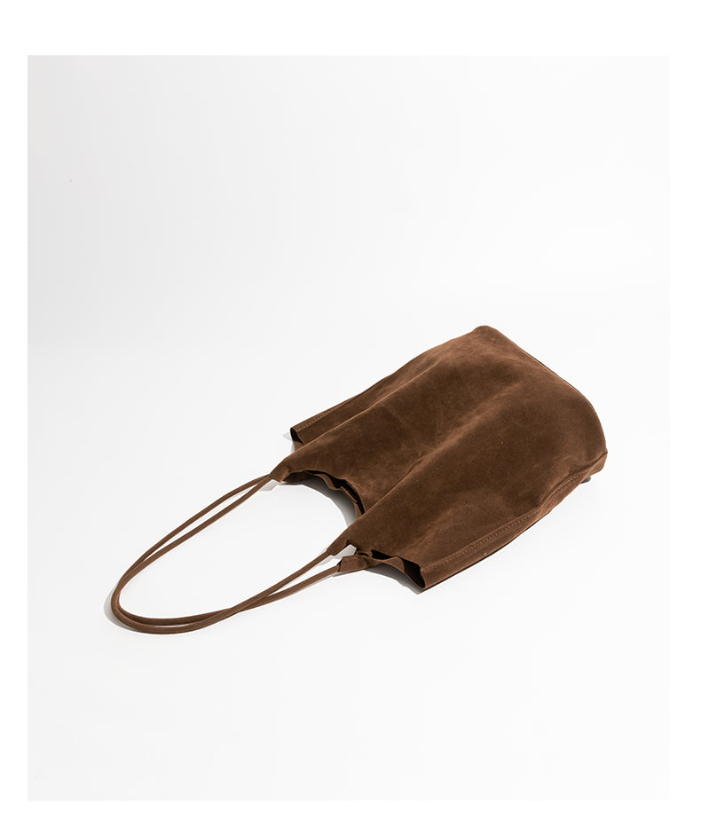 Suede Vertical Tote