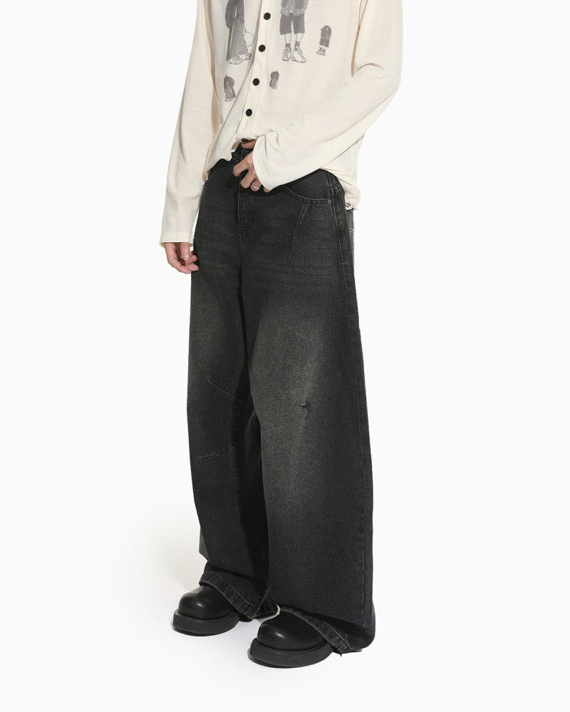 Vintage wash finish with visible paneling and seam detailing image 3