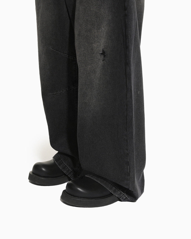 Vintage wash finish with visible paneling and seam detailing image 4