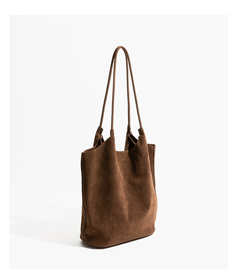 Suede Vertical Tote