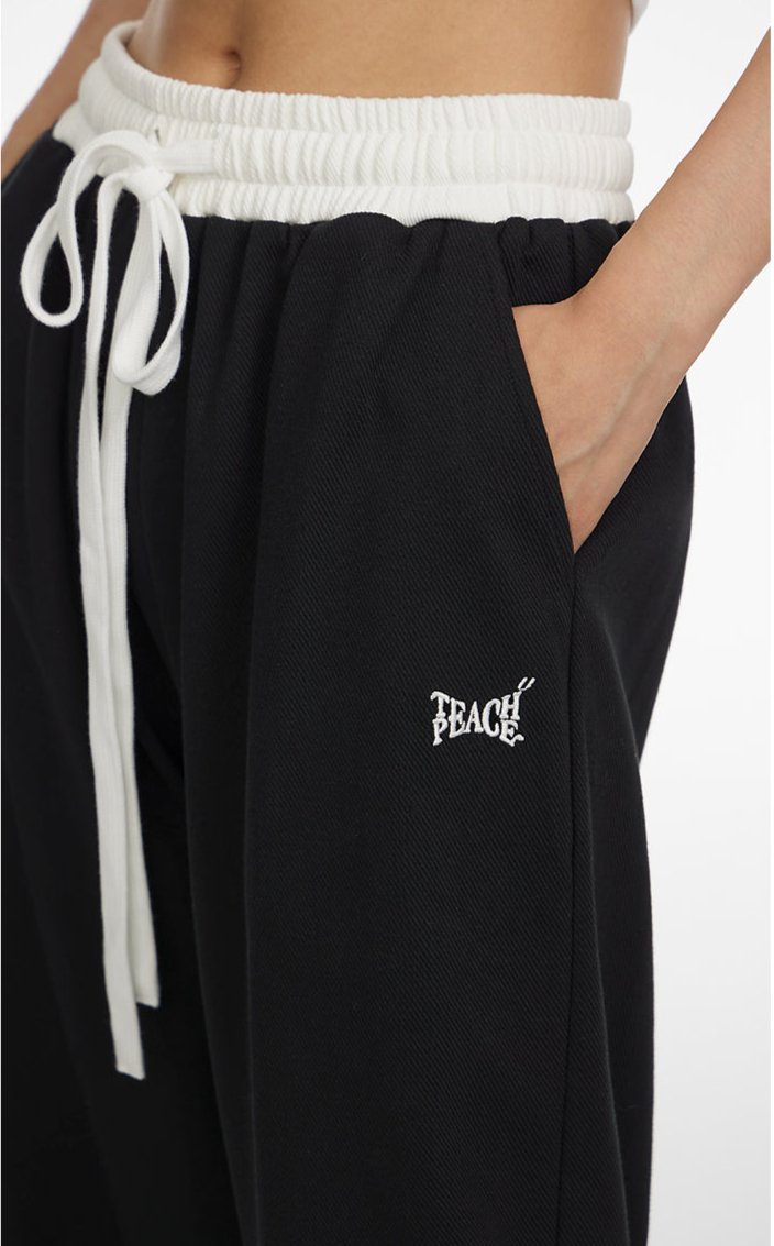 Drawstring Wide-Leg Pants