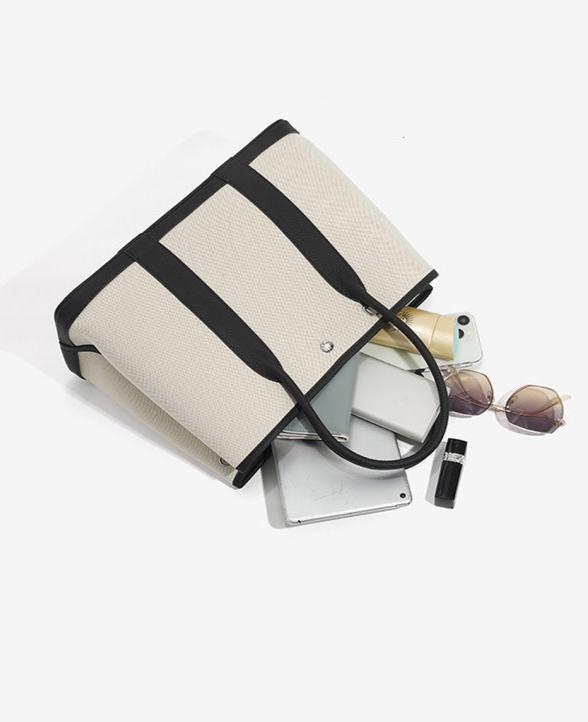 Canvas-Leder-Einkaufstasche