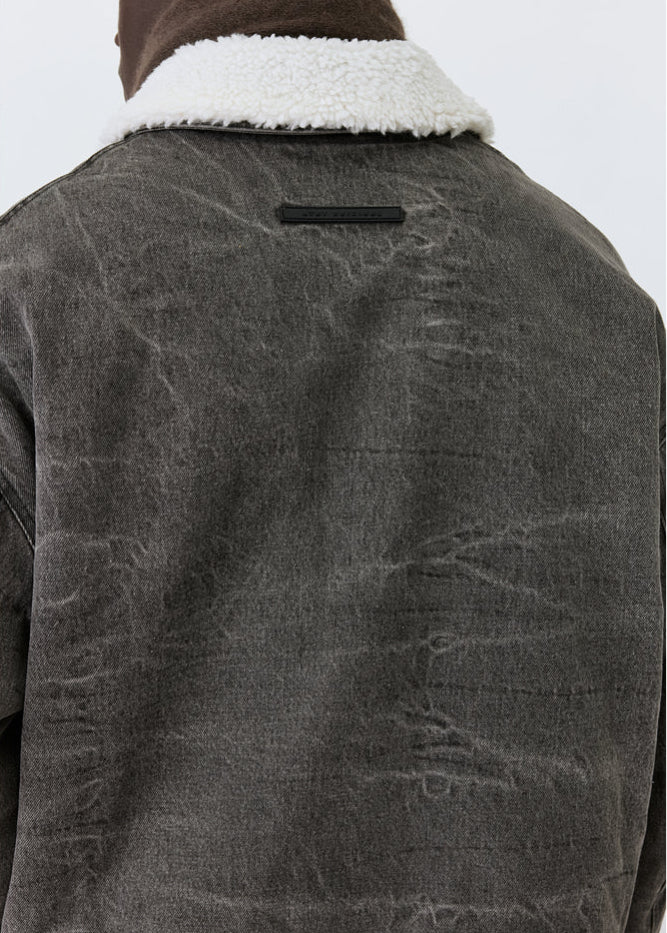 Fleece-Lined Denim Jacket