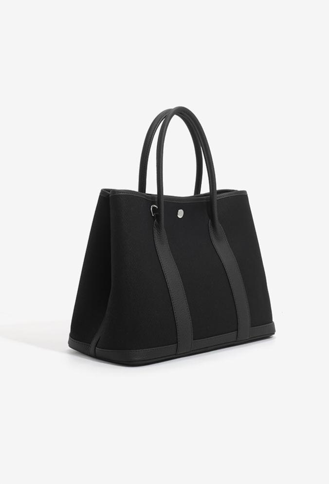 Canvas-Leder-Einkaufstasche