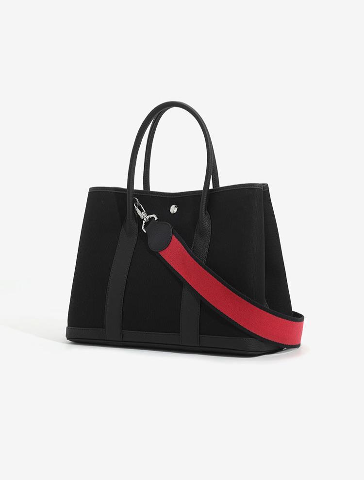 Canvas-Leder-Einkaufstasche