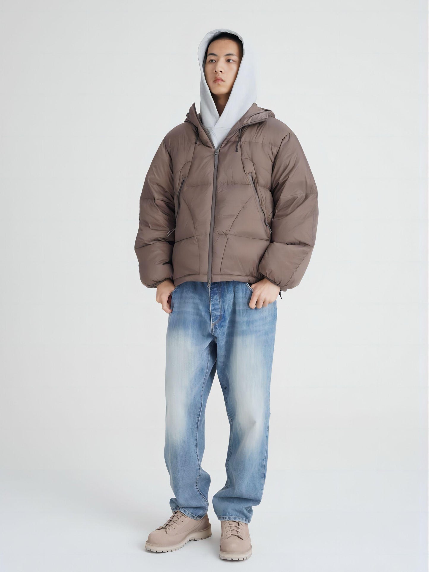 Lässige Winter-Pufferjacke