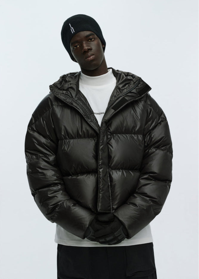 Cropped Retro Puffer Jacket