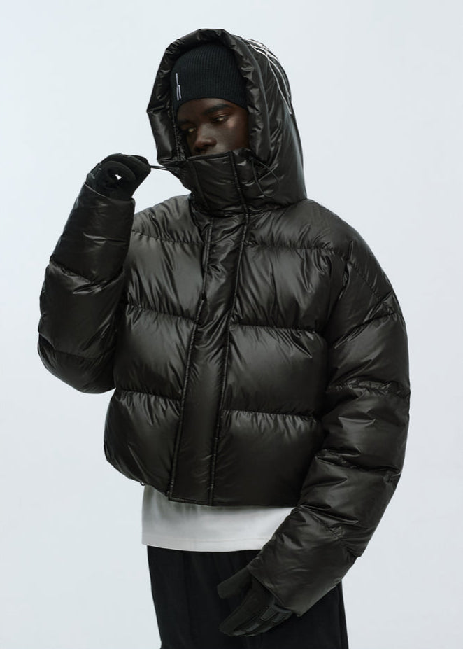 Cropped Retro Puffer Jacket