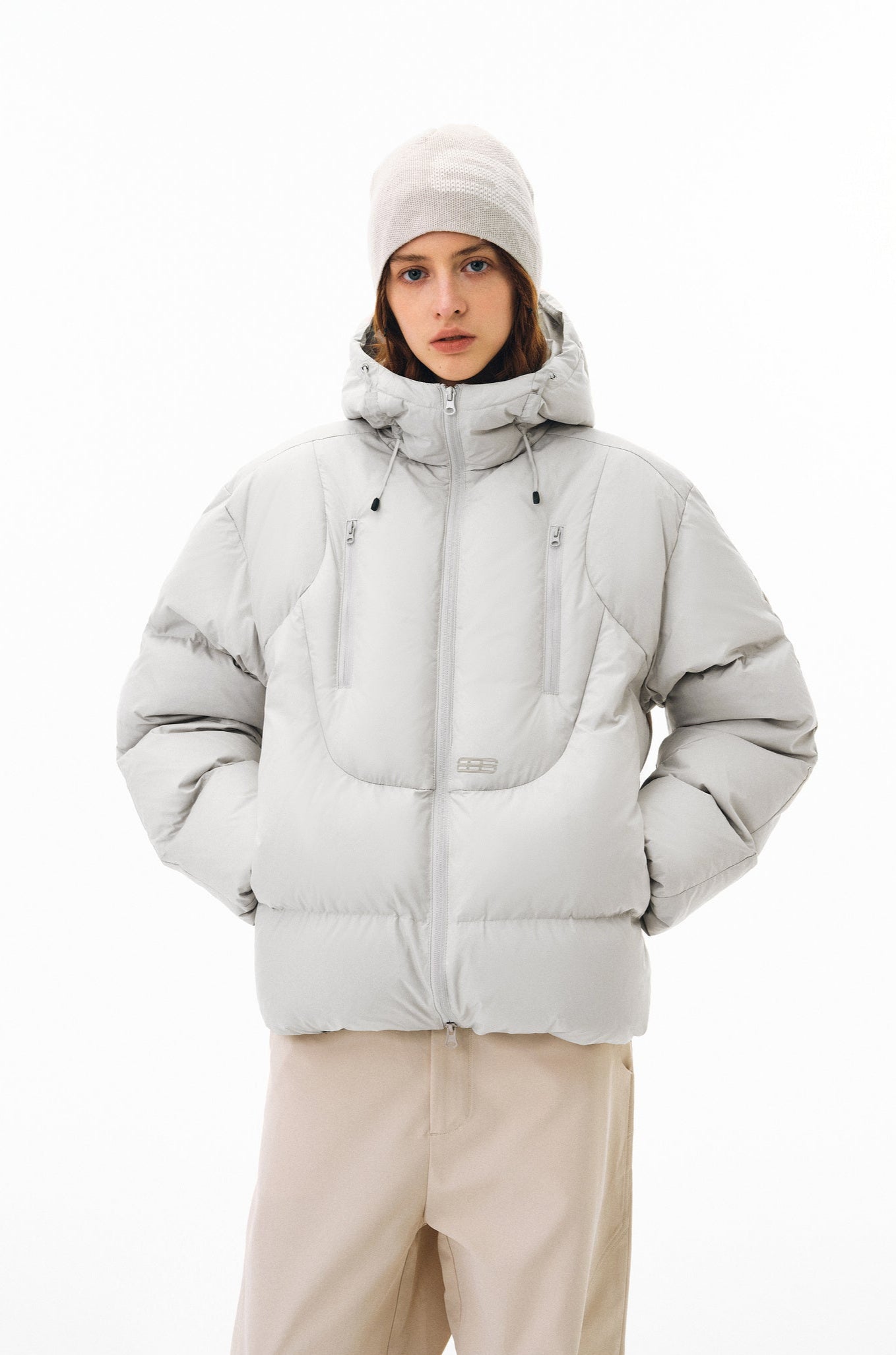 Schwarze isolierte Winterjacke