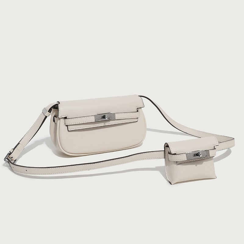 Lock Saddle Crossbody Bag