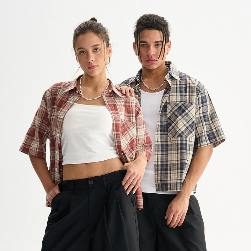 Checkered Short Sleeve Shirts