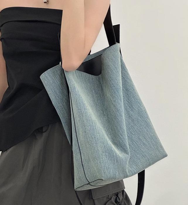 Denim Tote Shoulder Bag