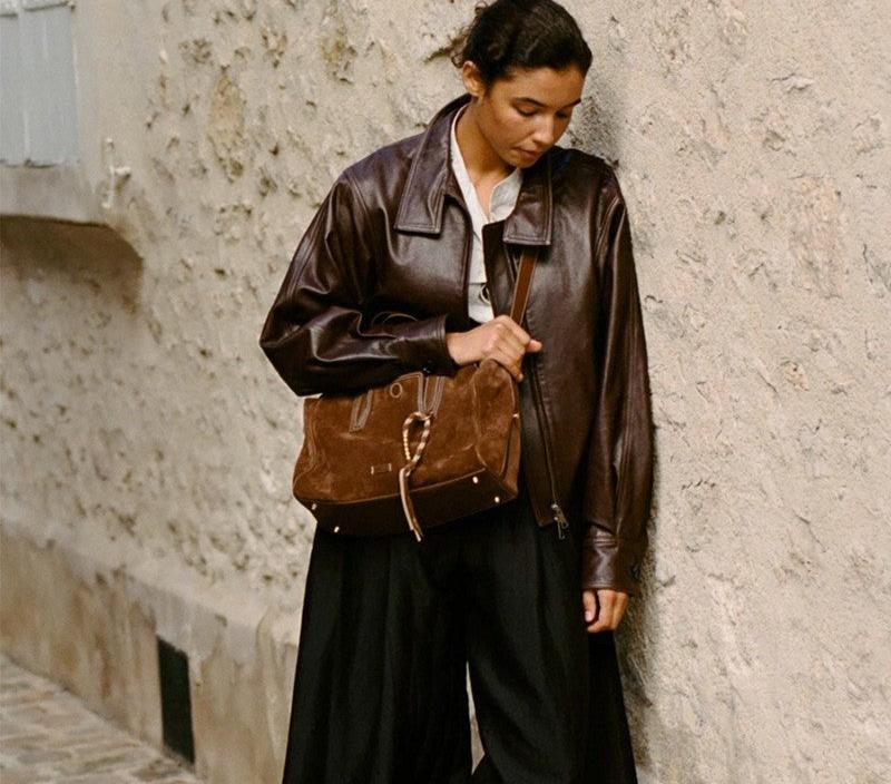 Retro Suede Tote Bag