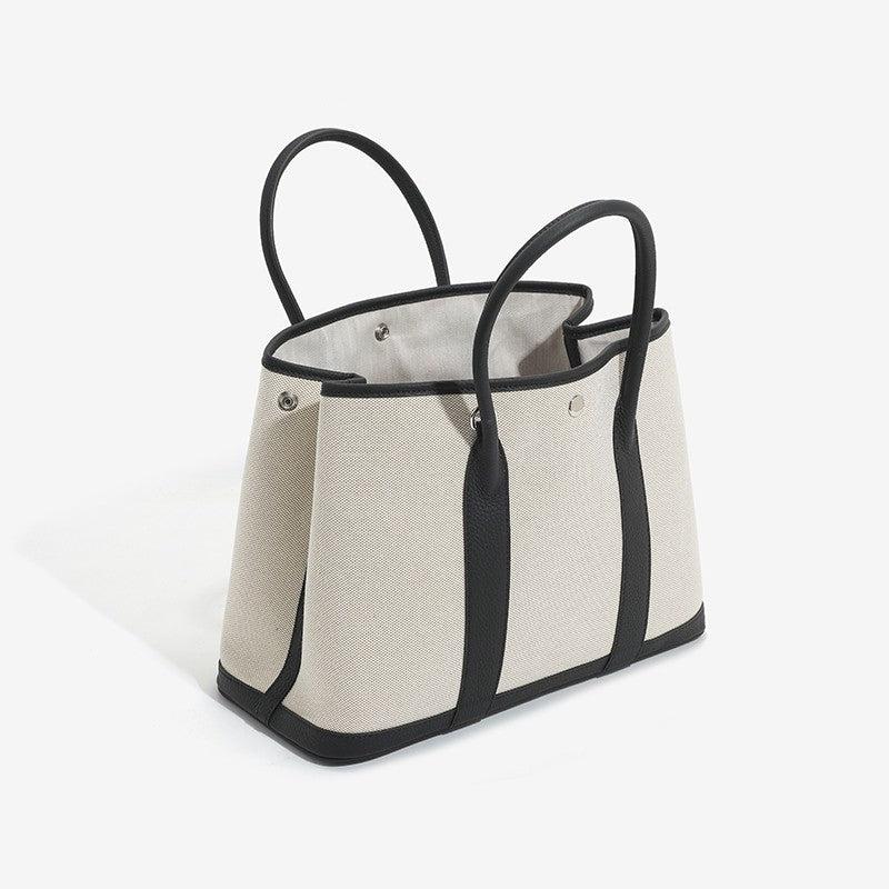Canvas Leather Tote Bag