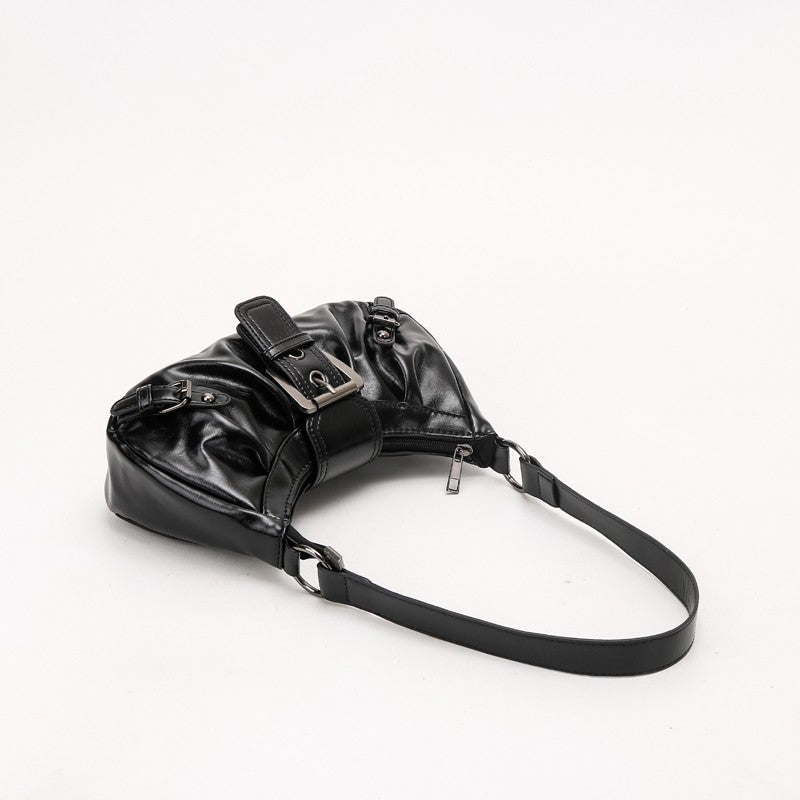 Black Luxe Buckle Bag