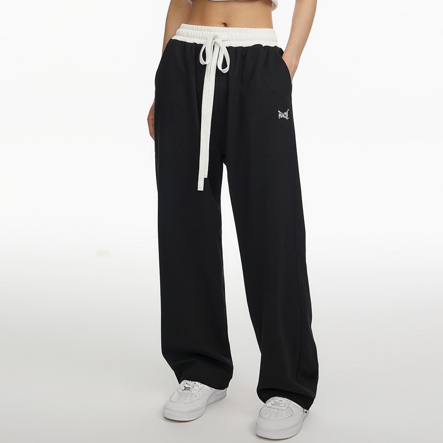 Drawstring Wide-Leg Pants