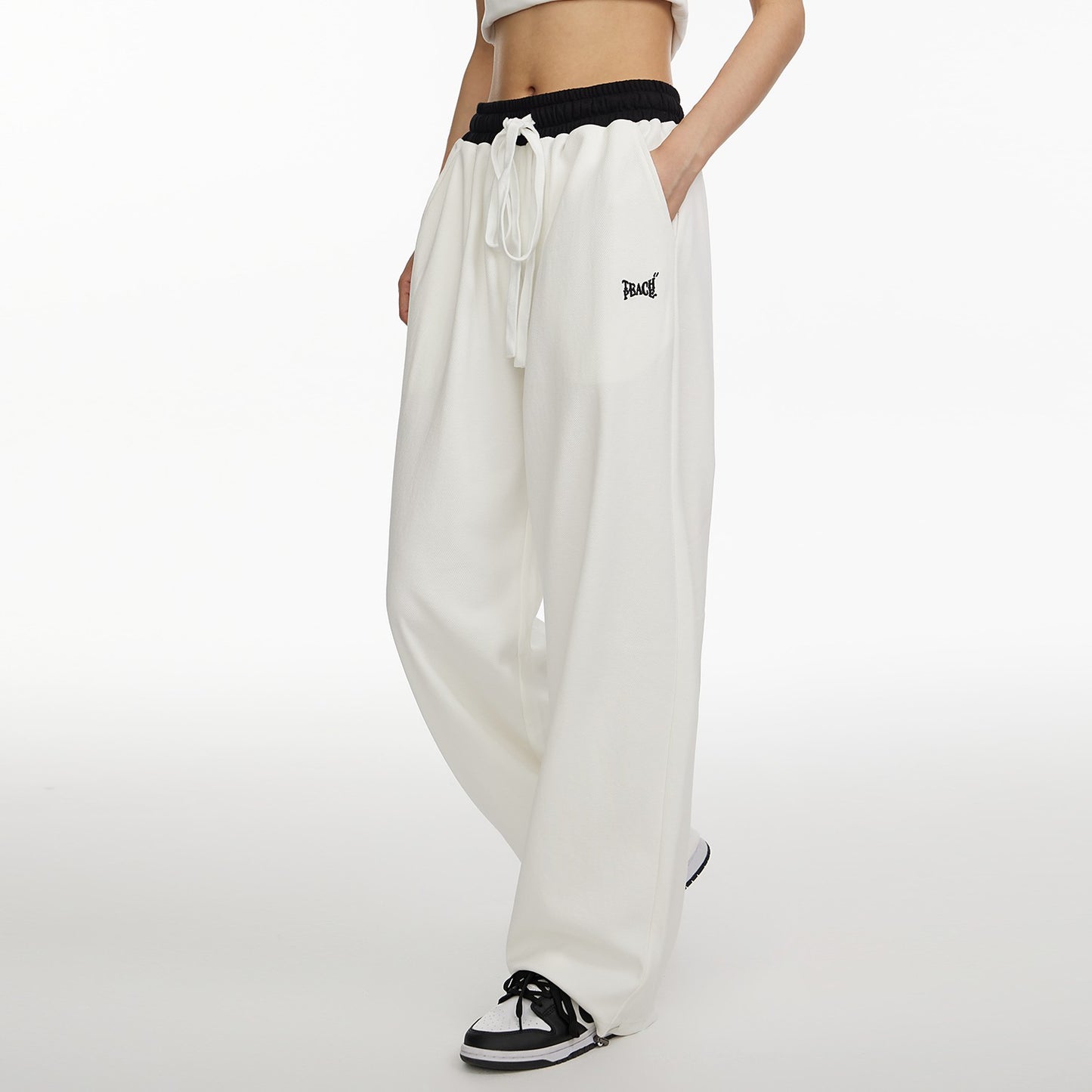Drawstring Wide-Leg Pants